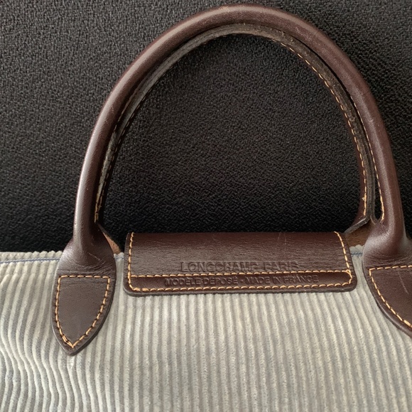 LongChamp Corduroy and Leather Handle Bag - Picture 4 of 14